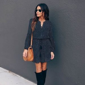 Aakaa Polka Dot Dress